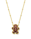 Gingerbread Short Pendant Necklace