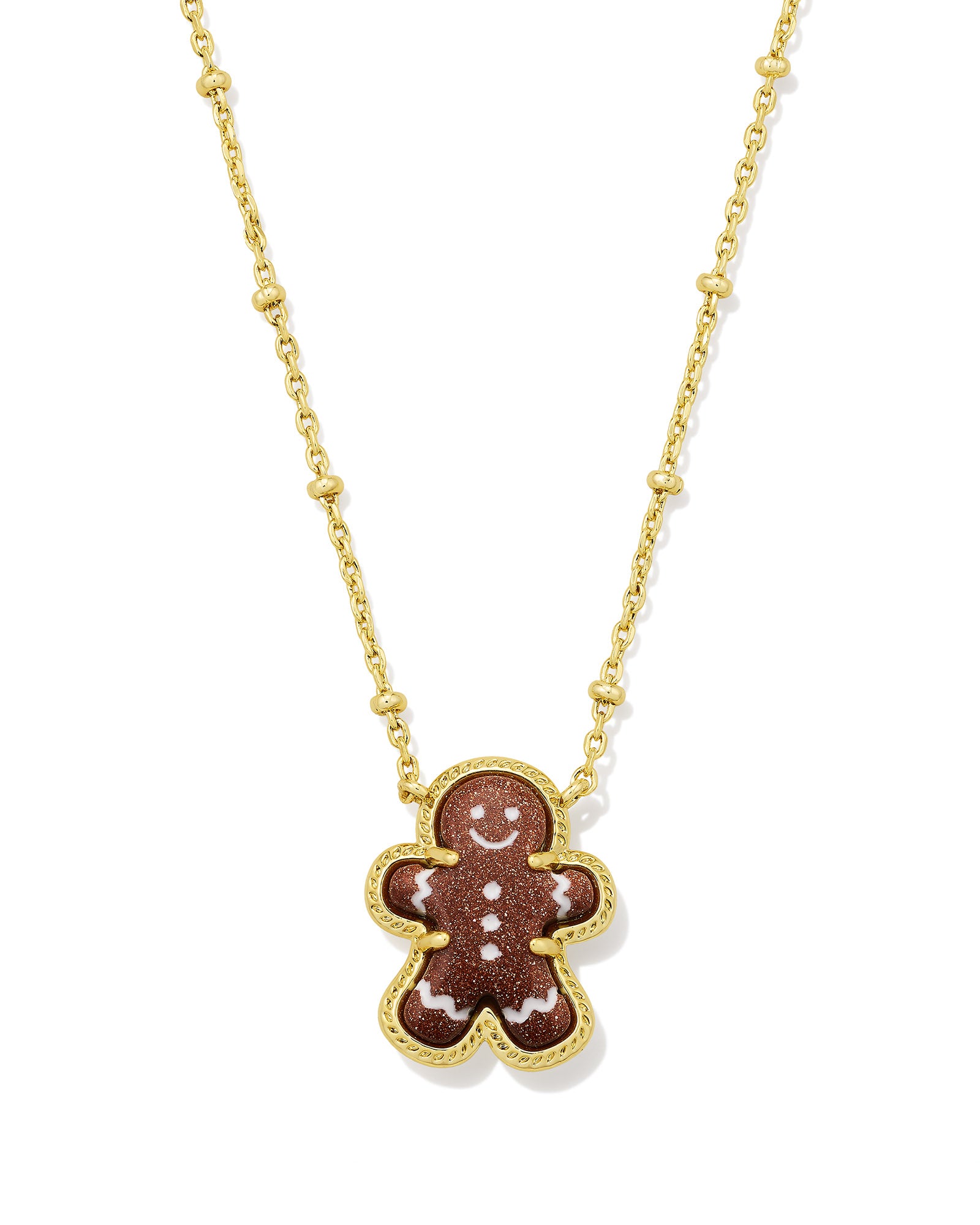 Gingerbread Short Pendant Necklace