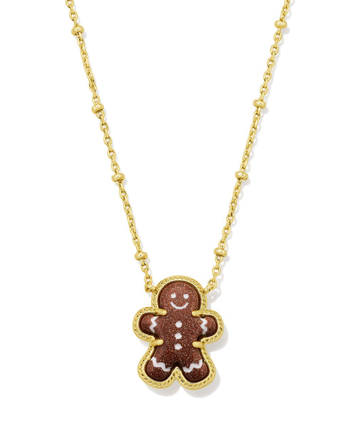 Gingerbread Short Pendant Necklace