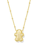 Gingerbread Short Pendant Necklace