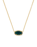 Elisa Gold Necklace in Gold Night Kyocera Opal
