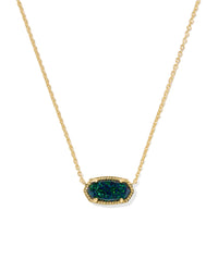 Elisa Gold Necklace in Gold Night Kyocera Opal