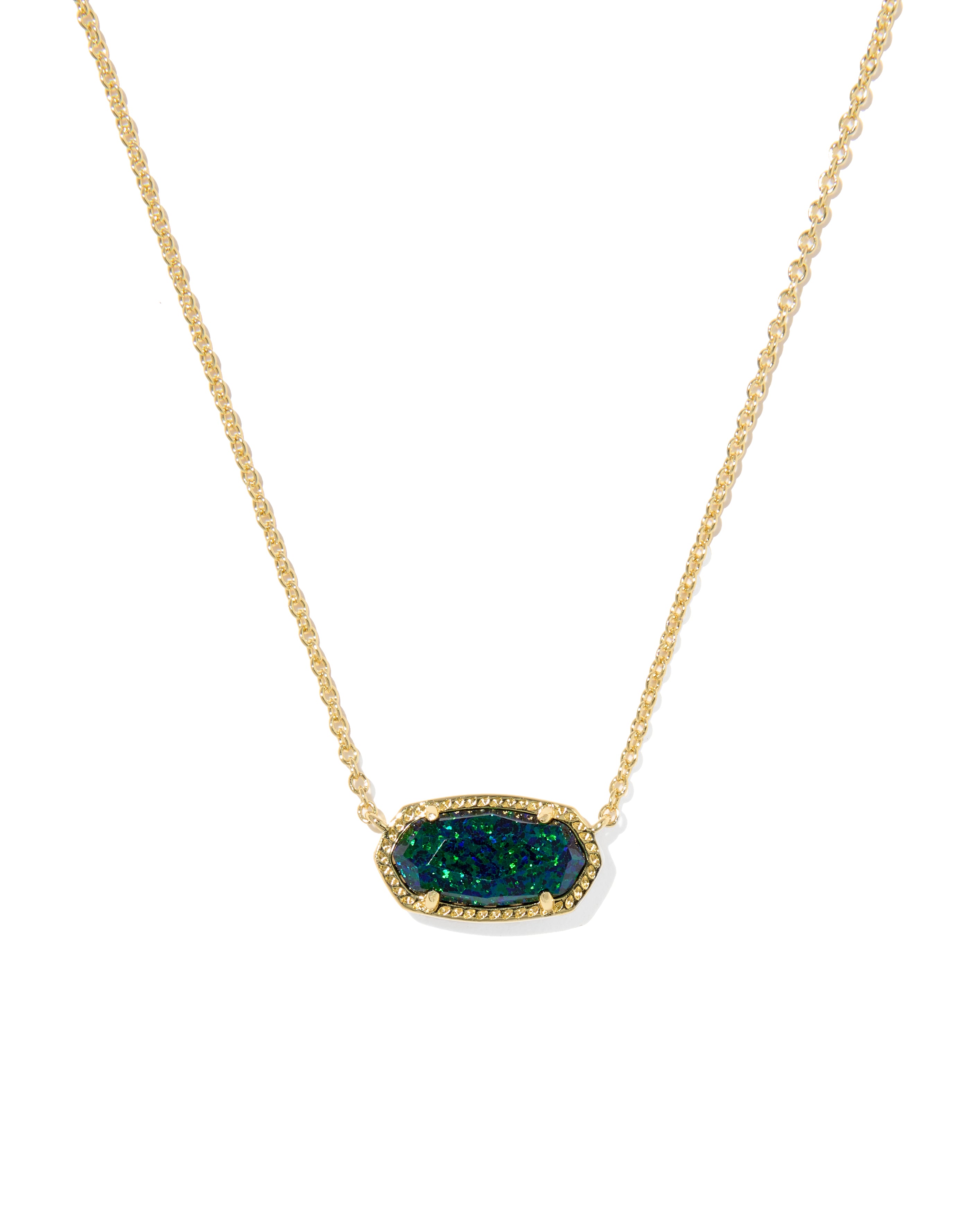Elisa Gold Necklace in Gold Night Kyocera Opal