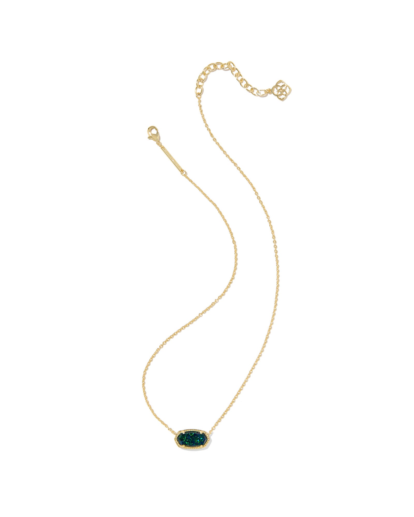 Elisa Gold Necklace in Gold Night Kyocera Opal