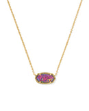 Elisa Gold Necklace Dark Lavender Kyocera Opal