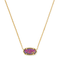Elisa Gold Necklace Dark Lavender Kyocera Opal