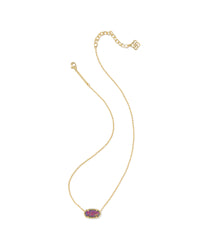 Elisa Gold Necklace Dark Lavender Kyocera Opal