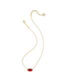 Elisa Gold Necklace Red Kyocera Opal