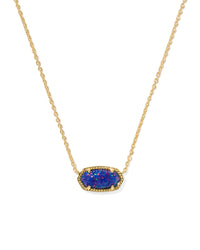 Elisa Gold Necklace ndigo Kyocera Opal