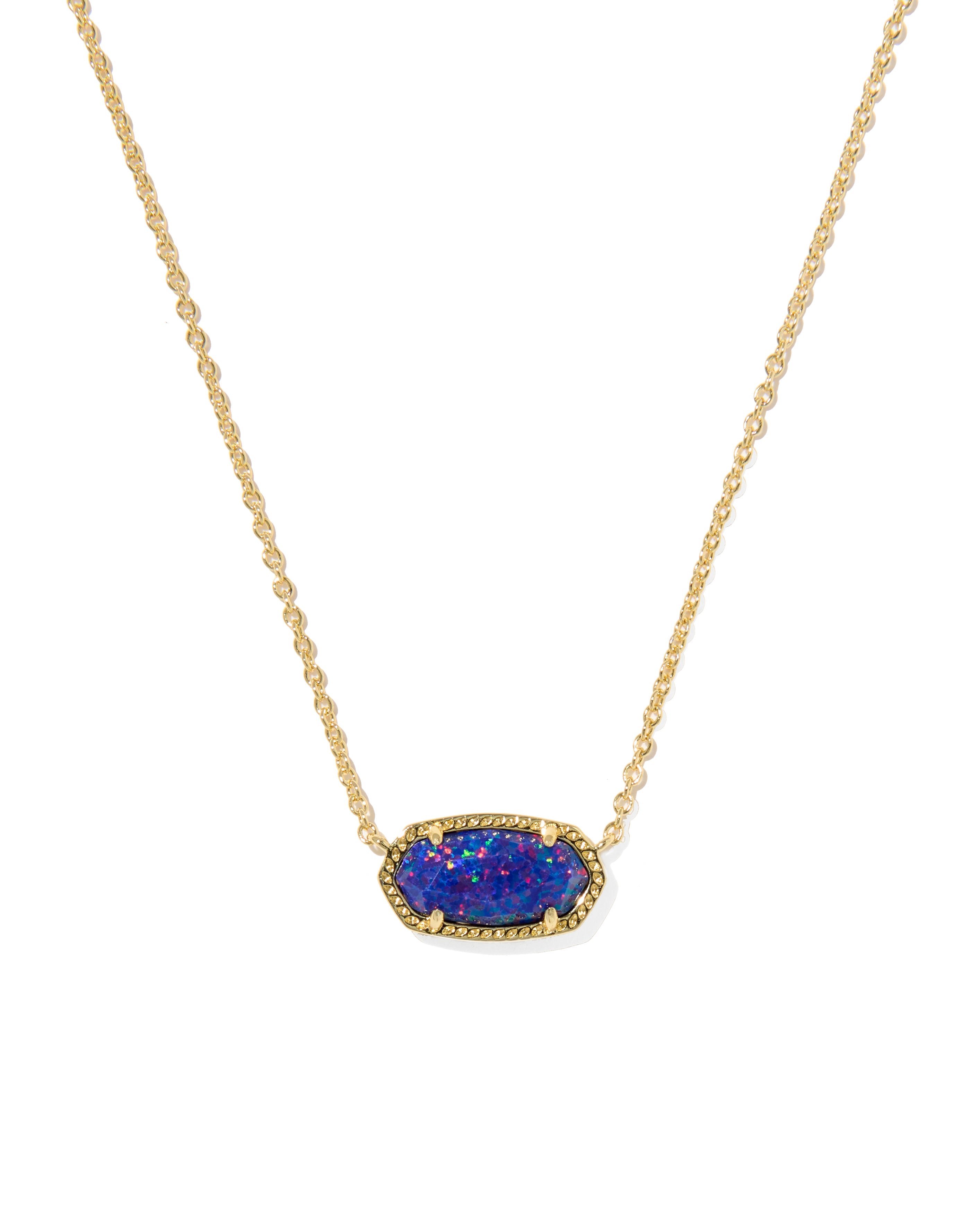 Elisa Gold Necklace ndigo Kyocera Opal