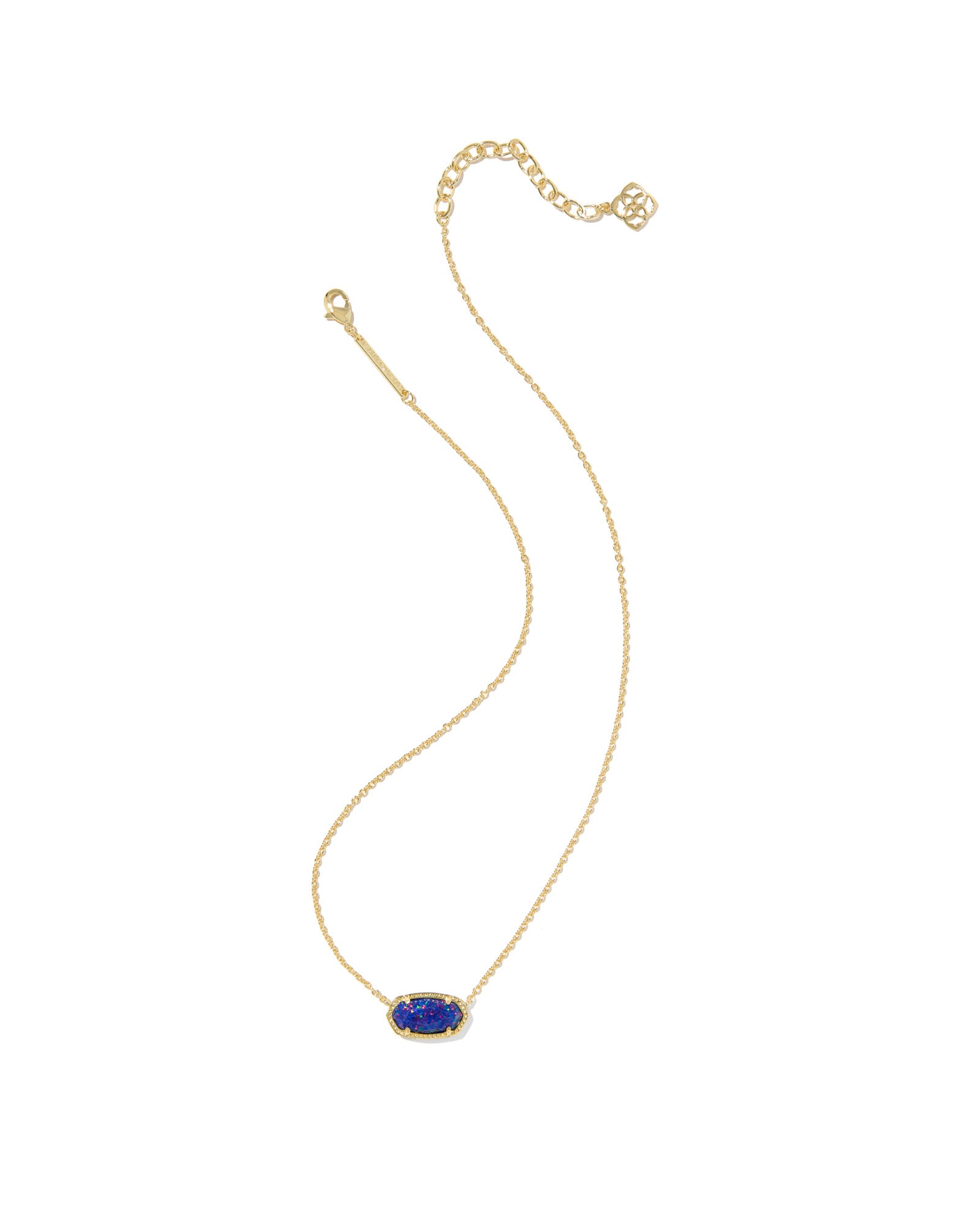 Elisa Gold Necklace ndigo Kyocera Opal