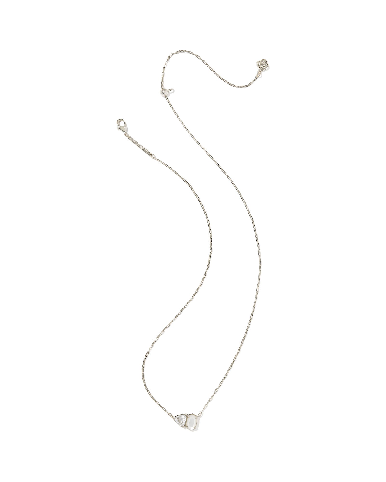 Tatum Silver Neutral Mix Short Pendant Necklace