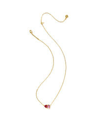Tatum Gold Pink Mix Short Pendant Necklace