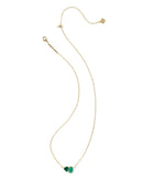 Tatum Gold Green Mix Short Pendant Necklace