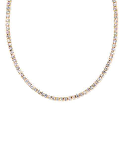 Renee Gold Tennis Necklace