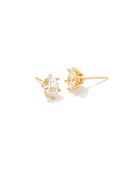 Cailin Crystal Stud Earrings in Gold