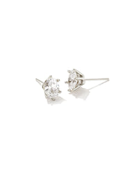 Cailin Crystal Stud Earrings in Rhodium