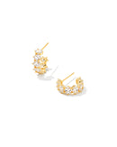Cailin Crystal Huggie Earrings in Gold