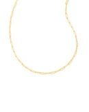 Courtney Paperclip Necklace in Gold