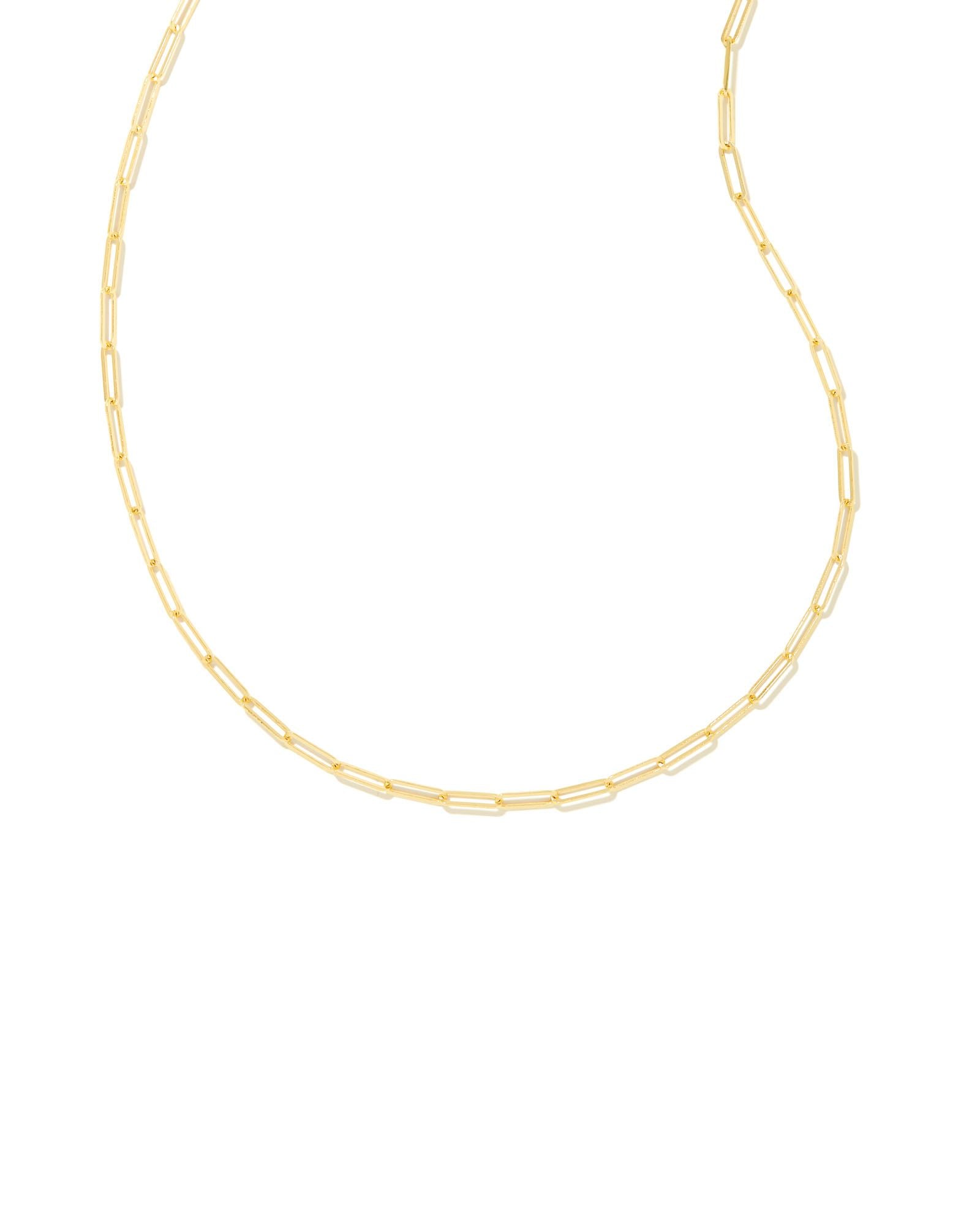 Courtney Paperclip Necklace in Gold
