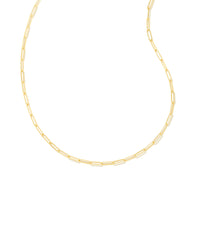 Courtney Paperclip Necklace in Gold