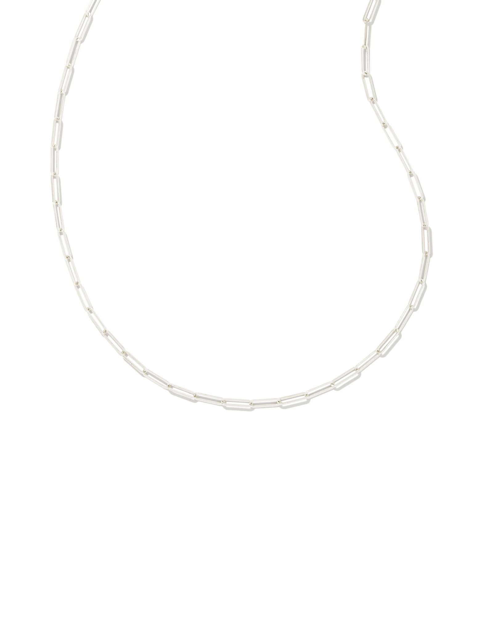 Courtney Paperclip Necklace in Silver
