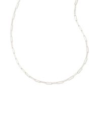 Courtney Paperclip Necklace in Silver