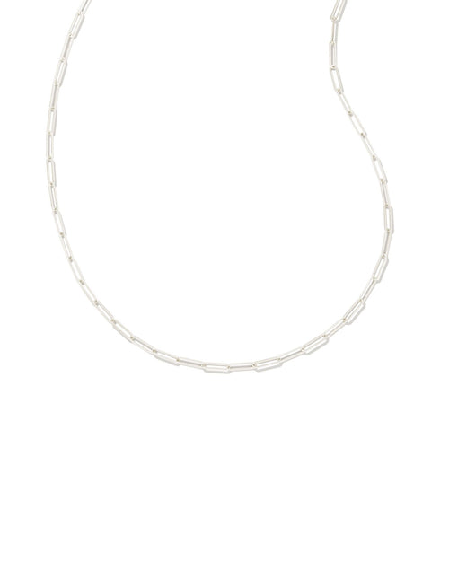 Courtney Paperclip Necklace in Silver