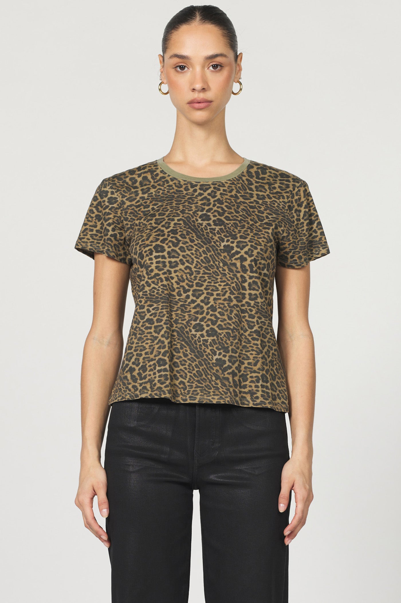 Dear John Unity Tee Vetiver Leopard