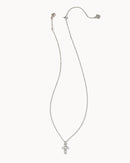 Rhodium Cross Pendant Necklace
