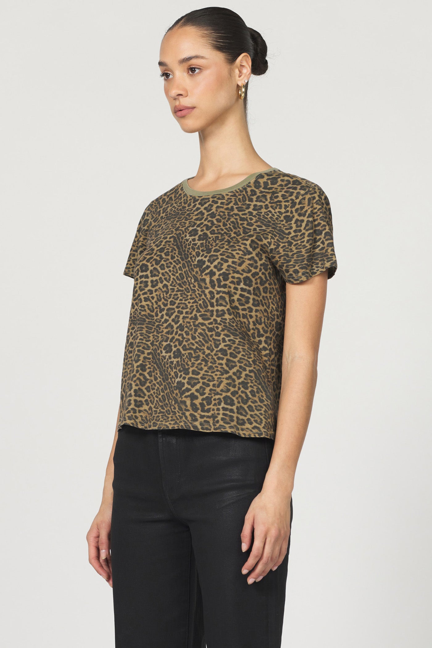 Dear John Unity Tee Vetiver Leopard