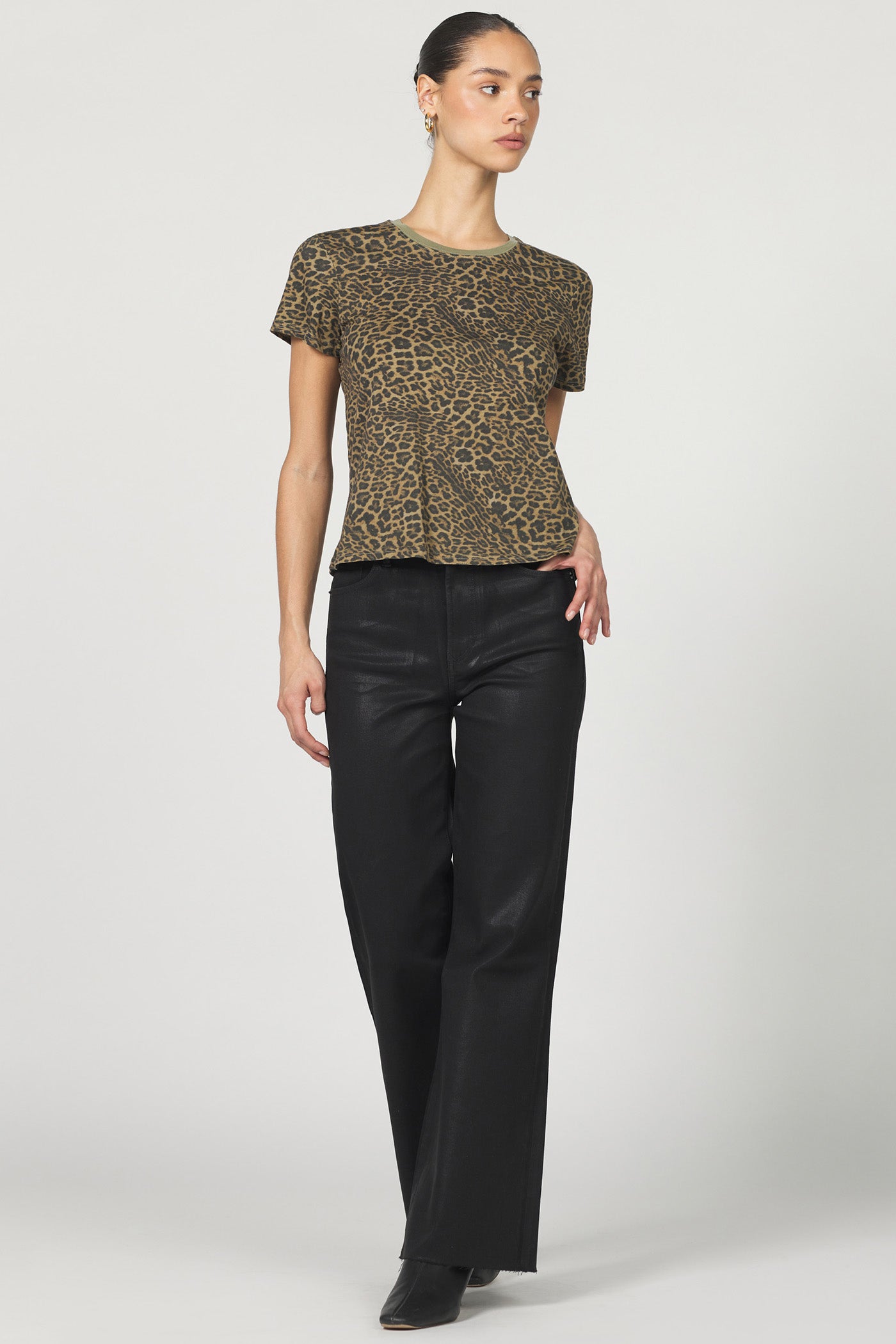 Dear John Unity Tee Vetiver Leopard