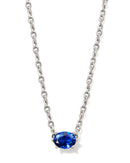 Cailin Crystal Pendant Necklace in Silver & Blue