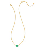Cailin Crystal Pendant Necklace in Gold & Green