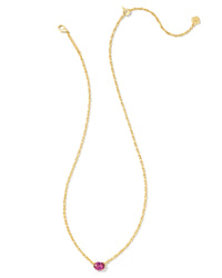 Cailin Crystal Pendant Necklace in Gold & Purple