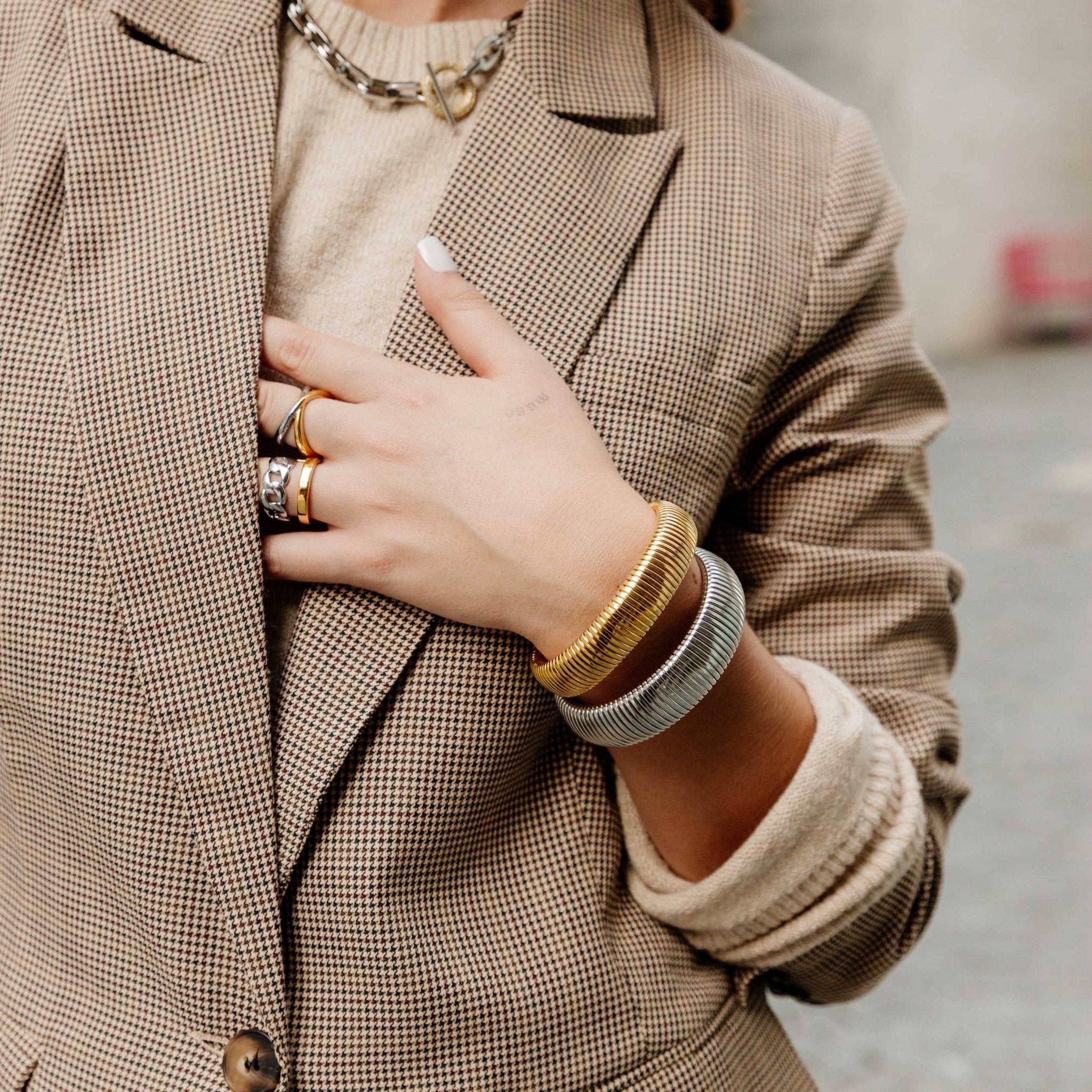 Veronica Bracelet 15 mm: Gold - Sugar Co.
