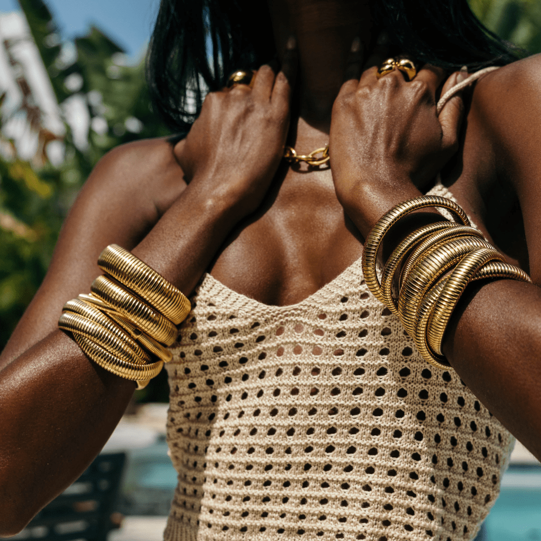 Veronica Bracelet 15 mm: Gold - Sugar Co.