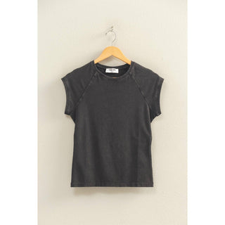 Vintage Ease Raglan Tee Black - Sugar Co.