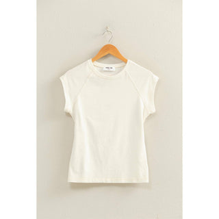 Vintage Ease Raglan Tee White - Sugar Co.