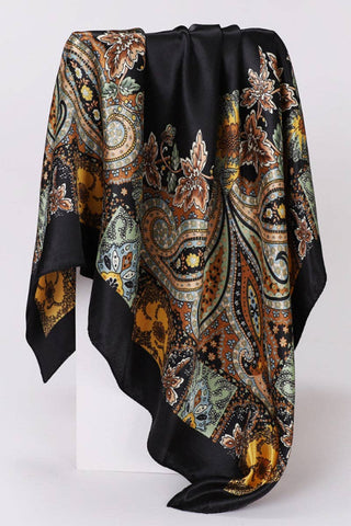 Vintage Paisley Fashion Scarf: BLACK / One Size - Sugar Co.