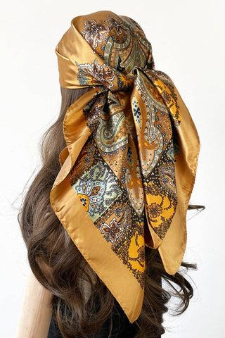 Vintage Paisley Fashion Scarf: CAMEL / One Size - Sugar Co.