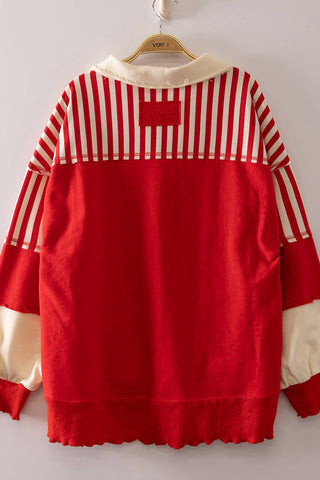 Vintage Varsity Stripe Rugby Sweatshirt - Sugar Co.