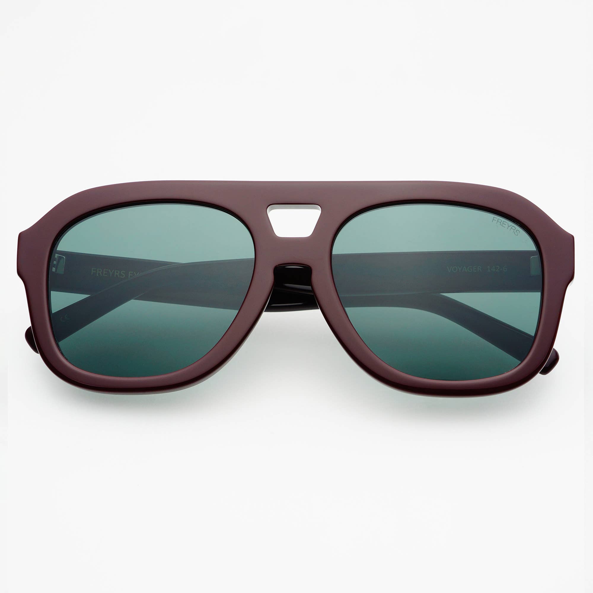 Voyager Acetate Oversized Aviator Sunglasses : Burgundy