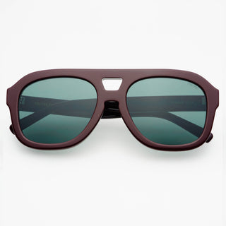 Voyager Acetate Oversized Aviator Sunglasses : Burgundy - Sugar Co.