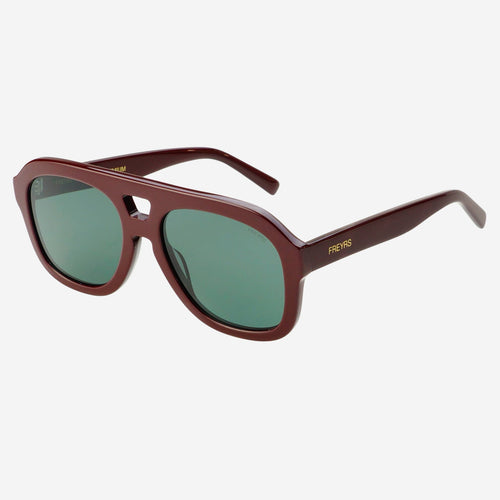 Voyager Acetate Oversized Aviator Sunglasses : Burgundy - Sugar Co.
