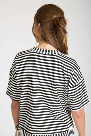 Weekend Ease Striped Knit Top - Sugar Co.