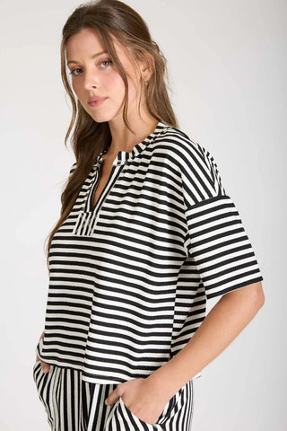 Weekend Ease Striped Knit Top - Sugar Co.
