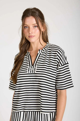 Weekend Ease Striped Knit Top - Sugar Co.