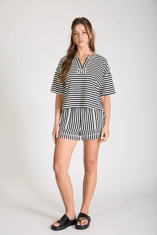 Weekend Ease Striped Shorts - Sugar Co.