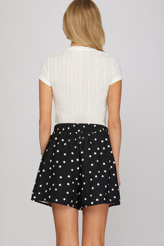 Wellsy Black Polka Dot Shorts - Sugar Co.